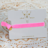 Bracelet en velours hot pink